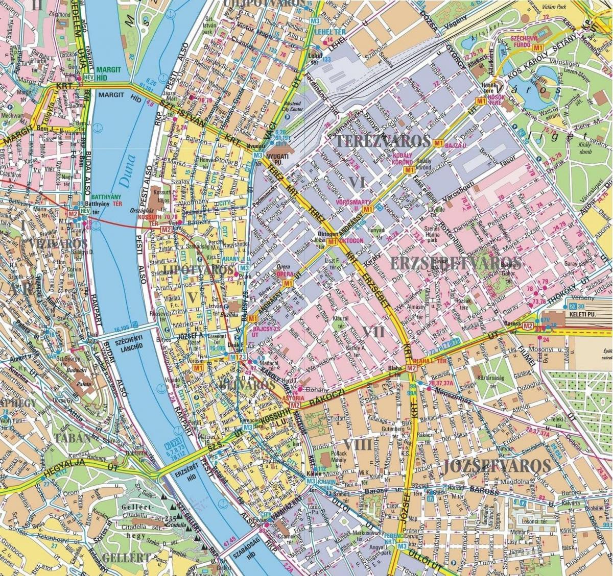 peta daerah di budapest