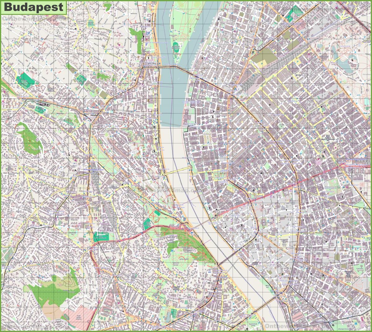 peta jalan budapest hungary