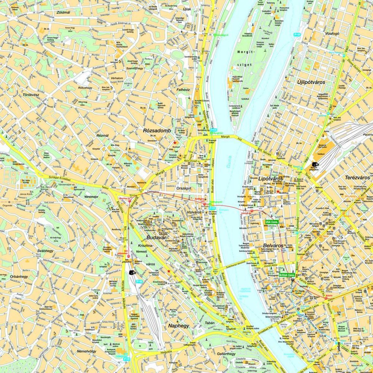 peta budapest dan kawasan sekitarnya