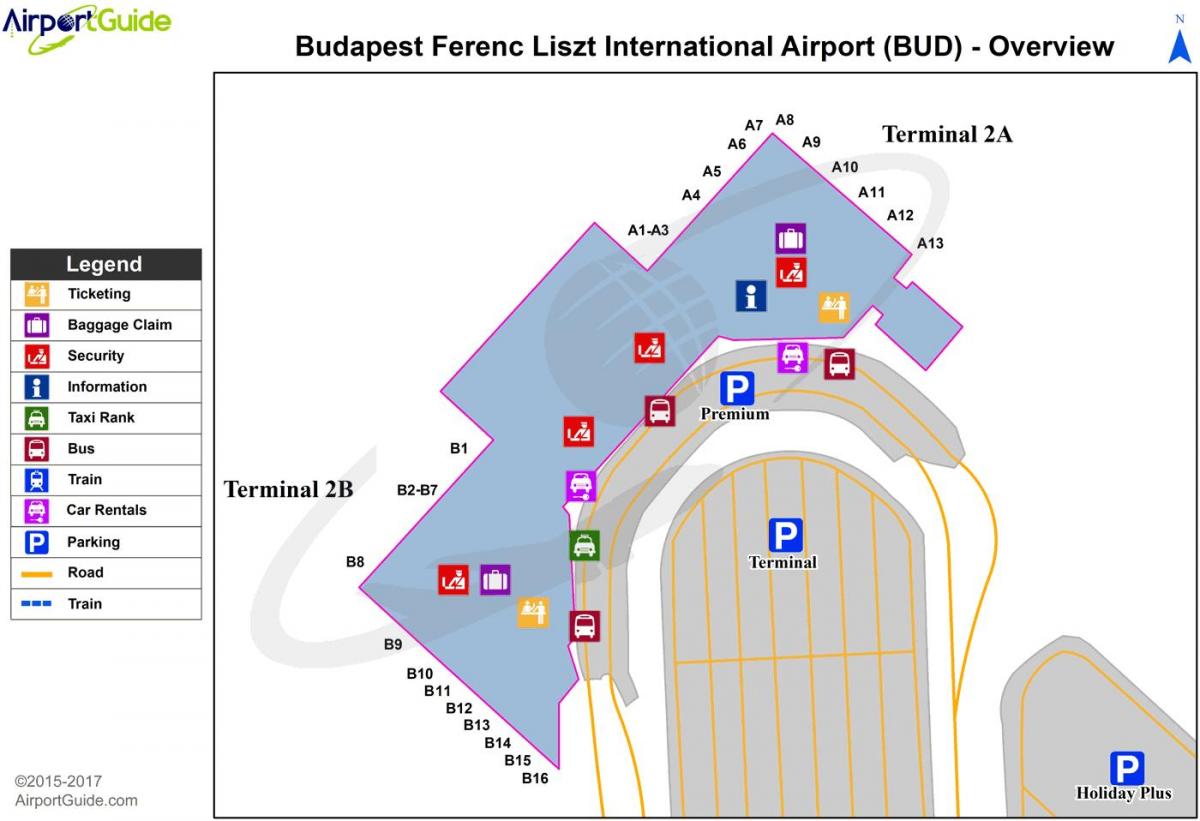 budapest terbang peta terminal 2a
