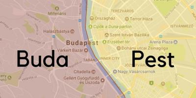 Budapest kawasan peta