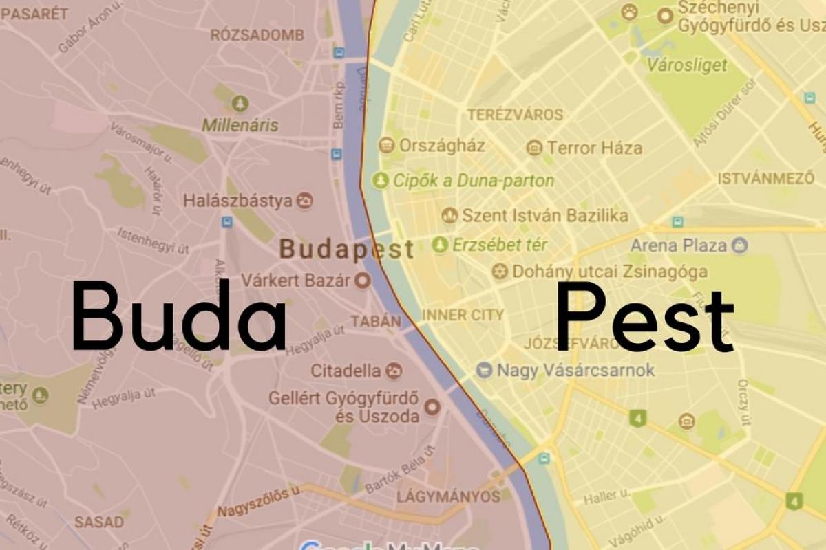 budapest kawasan peta